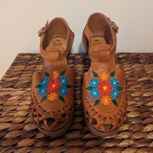 Embroidered Heels Size 8 New